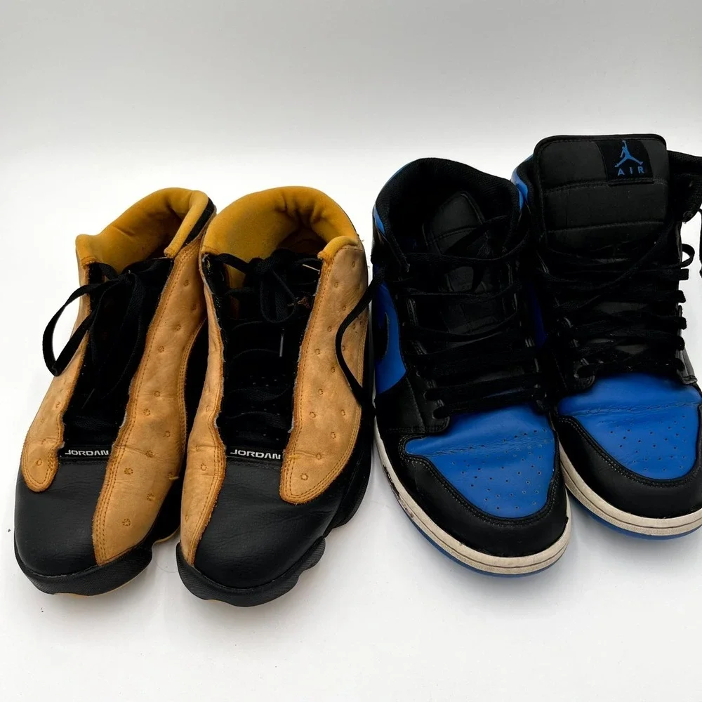 Lot Of 2 Nike / Air Jordan Men's 12 Basketball Shoes Multicolor Lace Up Sneakers